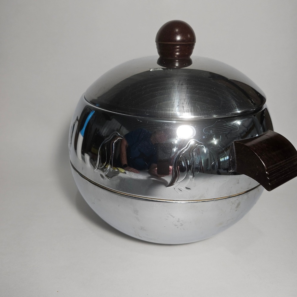Vintage West Bend Penguin Hot Cold Server Chrome Ice Bucket MidCentury 25055